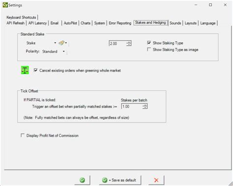default stake|Changing Default Stakes in Ladder .